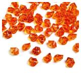 HappyFiller Fall Harvest Decor Orange Fake Ice Rocks Acrylic Chunks,Pirate Treasure Gems Stone,Vase Fillers,Resin Arts Crafts,Faux Crystal Dazzler,Centerpieces,Table Scatter,Home Decoration,14 OZ - Re
