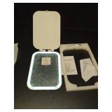 Puiuisoul Travel Makeup Mirror, Portable Mirror with Light, 3 Adjustable Light Settings USB-Rechargeable Vanity Mirror for Bedroom, Office, Home, Gift for Women and Girls (White) - Retail: $12