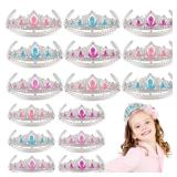 NINAOR Princess Crown Party Favors, 16Pcs Princess Dress Up Tiaras for Birthday Girl Cosplay Accessories, Princess Pretend Play Jewelry Party Supplies - Retail: $14