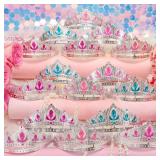 NINAOR Princess Crown Party Favors, 16Pcs Princess Dress Up Tiaras for Birthday Girl Cosplay Accessories, Princess Pretend Play Jewelry Party Supplies - Retail: $14