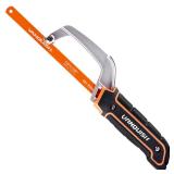 VANQUISH Hacksaw, Compact Hand Operating Hack Saw with 10 Inch Aluminum Frame, Bi-Metal HSS Blades, Suitable for Wood and Metal Mini Hacksaw 4851 - Retail: $15