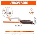 VANQUISH Hacksaw, Compact Hand Operating Hack Saw with 10 Inch Aluminum Frame, Bi-Metal HSS Blades, Suitable for Wood and Metal Mini Hacksaw 4851 - Retail: $15