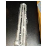 Authandis Silver Curtain Rods for Windows with Brackets,5/8 Inch Diameter Small Window Curtain Rod Adjustable 32 to 48 Inches,Easy Install Drapery Rods,Gray - Retail: $17