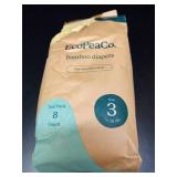 EcoPeaCo Bamboo Diapers Size 3 Trial Pack with Pillowfort Flatware - Retail: $18