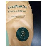 EcoPeaCo Bamboo Diapers Size 3 (16-28 lbs) - Retail: $14