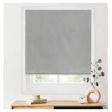 LazBlinds 100% Blackout Roller Shades, No Tools No Drill Cordless Blinds for Windows, Thermal Insulated UV Protection Privacy Window Shades for Bedroom (48