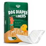 PAWPANG Disposable Dog Diaper Liners Booster Pads for Male & Female Dogs, 100ct, 4 Sizes Options, Doggie Diaper Inserts fit Most Types of Dog Diapers - Pet Belly Bands & Male Wraps (Medium (100 ct)) -