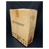 Forbena Potty Training Toilet Seat with Step Stool Ladder, Toddler Kids Potty Seat for Boys Girls, Non Slip Foldable Toilet Training Seat with Soft Cushion, Comfortable Handles (White-Grey) - Retail: 