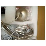 WUZUPS Crystal 5-Light Candle Chandelier Pendant Flushmount Ceiling Light Modern Lighting Fixture for Bedroom Hallway Bar Kitchen Bathroom, H 20.9\" x W 21.7\", Brushed Nickel, E12 Base - Retail: $90