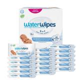 WaterWipes Sensitive+ Newborn & Baby Wipes, 3-In-1 Cleans, Cares, Protects, 99.9% Water, Unscented & Hypoallergenic, 1080 Count (18 Packs) - Retail: $69