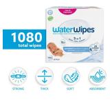 WaterWipes Sensitive+ Newborn & Baby Wipes, 3-In-1 Cleans, Cares, Protects, 99.9% Water, Unscented & Hypoallergenic, 1080 Count (18 Packs) - Retail: $69