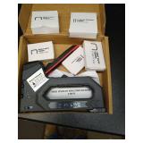 YEAHOME 6-in-1 Staple Gun Heavy Duty, Upholstery Manual Brad Nailer Power Adjustment Stapler Gun with 5000 Staples for Fixing Material, Wood, Crafts, Carpentry, Decoration DIY - Retail: $24