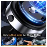 Jkoailiwi Hands-Free Anti-Shake Electric Suction Cup Phone Mount, 360 Adjustable Vacuum Magnetic Car Phone Holder, Car Phone Holder Stand for Gym/Mirror, for Magsafe iPhone 17 16 Air Pro Max 15 - Reta