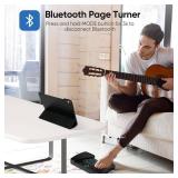 Wegrower Wireless Page Turner Pedal for Musical Instrumentsï¼Portable Bluetooth Foot Pedal, Silent Rechargeable Music Page Turner with Anti-Slip Rubber for iPad, Tablets, Phone - Retail: $34