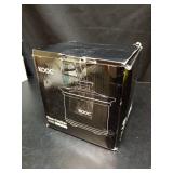 KOOC Small Slow Cooker, 0.65 Quart, Free Liners Included, Upgraded Ceramic Pot, Nutrient Loss Reduction, Sauces, Stews & Dips, Stainless Steel, Black, Round - Retail: $33