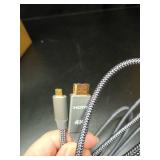oldboytech 4K Micro HDMI to HDMI Male Cable Adapter, 4K@60Hz HDR Nylon Braid Cord for GoPro Hero, Zfc, RPi, A6000, A6300, Camera, Video Capture Card, Grey 6FT - Retail: $16
