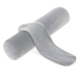 Prasacco 2 Pack Neck Roll Pillowcases, 17x4 Inch Cylindrical Pillowcases with Zipper for Home Decor (Grey) - Retail: $11