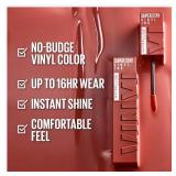 Maybelline Super Stay Vinyl Ink Longwear No-Budge Liquid Lipcolor Makeup, Highly Pigmented Color and Instant Shine, Captivated, Pink Lipstick, 0.14 fl oz, 1 Count - Retail: $11