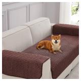 Meider 3 Pieces Couch Covers, Dog Bed Covers 33x70 inch incl 2 Armrest Covers, Washable Anti-Slip Waterproof Sofa Slipcovers, Sofa Pet Mat, Furniture Protectors(Coffee) - Retail: $30