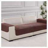 Meider 3 Pieces Couch Covers, Dog Bed Covers 33x70 inch incl 2 Armrest Covers, Washable Anti-Slip Waterproof Sofa Slipcovers, Sofa Pet Mat, Furniture Protectors(Coffee) - Retail: $30