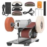 Multifunctional Electric Knife and Tool Sharpener, 7 Adjustable Speed Knife Making Belt Grinder Knife Sharpening System - For Hunting, Serrated & Kitchen Knives, Wood, Plastic, Crafts - Retail: $66