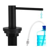 Gappo Upgraded Matte Black Soap Dispenser for Kitchen Sink, Stainless Steel Countertop Pump, Built in Sink Soap Dispenser with 47\" Extension Tube kit - Retail: $22