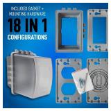 Sealproof 1-Gang Weatherproof In Use Outdoor Outlet Extra Deep Cover | Lockable, UL Extra Duty Compliant, 18 Configurations, Polycarbonate - Retail: $17