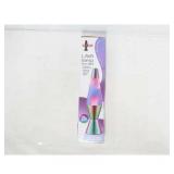 LAVA 14.5\" Iridescent Chrome Novelty Table Lamp: Hand-Painted, Electric Wax Motion Light for Teens - Retail: $30