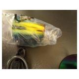 LAVA 14.5\" Iridescent Chrome Novelty Table Lamp: Hand-Painted, Electric Wax Motion Light for Teens - Retail: $30