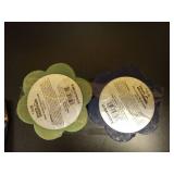 ASet of Room Essentials Scallop Figural Candles in Green & Blue.  5.5in high - Retail: $0