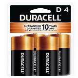 Duracell Coppertop D Batteries - 4pk Alkaline Battery: 15000mAh, Household Use - Retail: $15