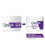 CeraVe Skin Renewing Night Cream, Niacinamide, Peptide Complex, and Hyaluronic Acid Moisturizer for Face, 1.7 Ounce, Packaging may Vary - Retail: $15