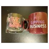 Love Coffee Glass Mug Set - Retail: $15