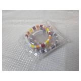 4 Multicolored Tile Bracelets