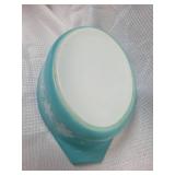Pyrex Turquoise Snowflake Casserole Dish