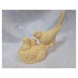 Carved Bird Family Figurine