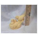 Carved Bird Family Figurine