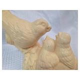 Carved Bird Family Figurine