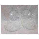 Swirl Glass Dessert Plates - Set of 4