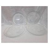 Swirl Glass Dessert Plates - Set of 4