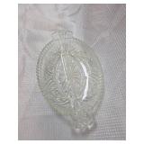 Cut Crystal Divided Relish Dish