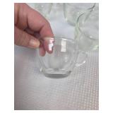 Clear Glass Punch Cup Set of 6