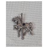 Carousel Horse Brooch Pin