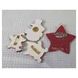 1990d Christmas Holiday Pins Set
