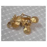 Gold Tone Mouse Pin Brooch