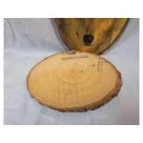 Wolf Portrait Wood Slice Art