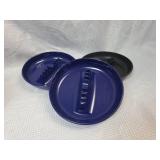 Ashtray Set - Blue and Black