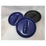 Ashtray Set - Blue and Black