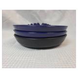 Ashtray Set - Blue and Black