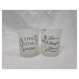 Inspirational Frosted Glass Votive Candle Holders